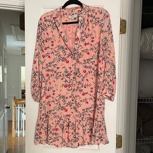 LOFT Pink Floral Mini Dress
